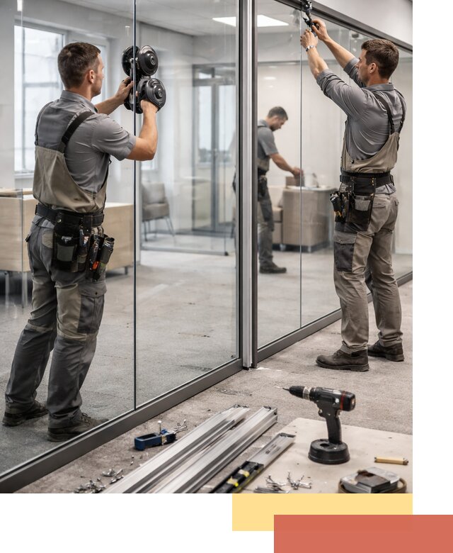 Стеклянные офисные перегородки под ключ в Удомле