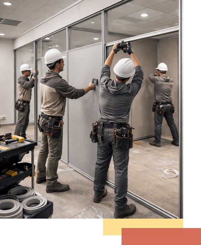 Мобильные офисные перегородки под ключ в Удомле