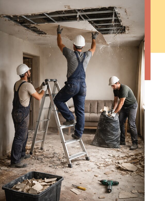 Демонтаж гипсокартонного потолка в Удомле от 436 руб. за м2 — ОТДЕЛОЧНИК-Дмл