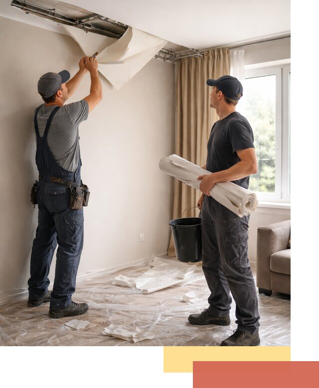 Демонтаж натяжного потолка в Удомле быстро и аккуратно