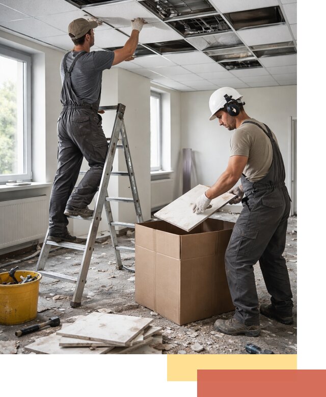 Демонтаж потолочной плитки в Удомле быстро и аккуратно