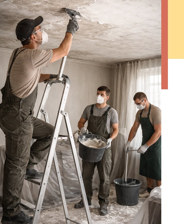 Удаление побелки с потолка в Удомле от 2597 руб. быстро и недорого | ОТДЕЛОЧНИК-Дмл