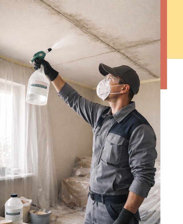 Антисептическая обработка потолка в Удомле от 2597 руб. | ОТДЕЛОЧНИК-Дмл