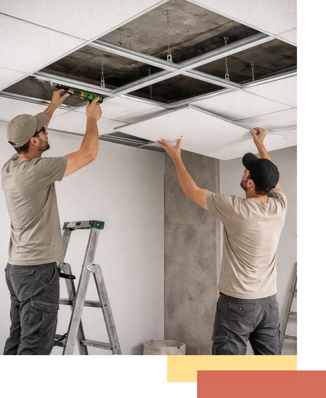 Монтаж потолка Армстронг под ключ в Удомле