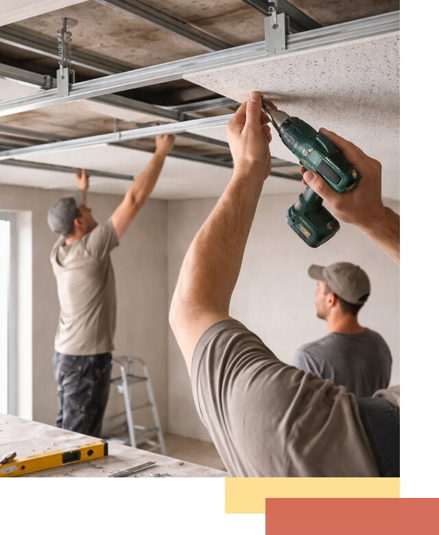 Монтаж акустического потолка в Удомле под ключ