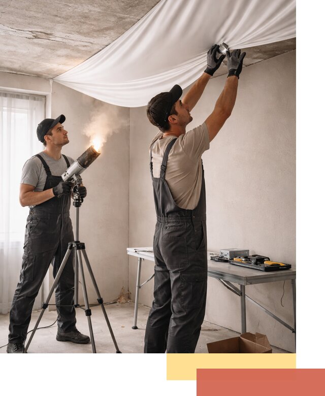 Установка натяжного потолка под ключ в Удомле