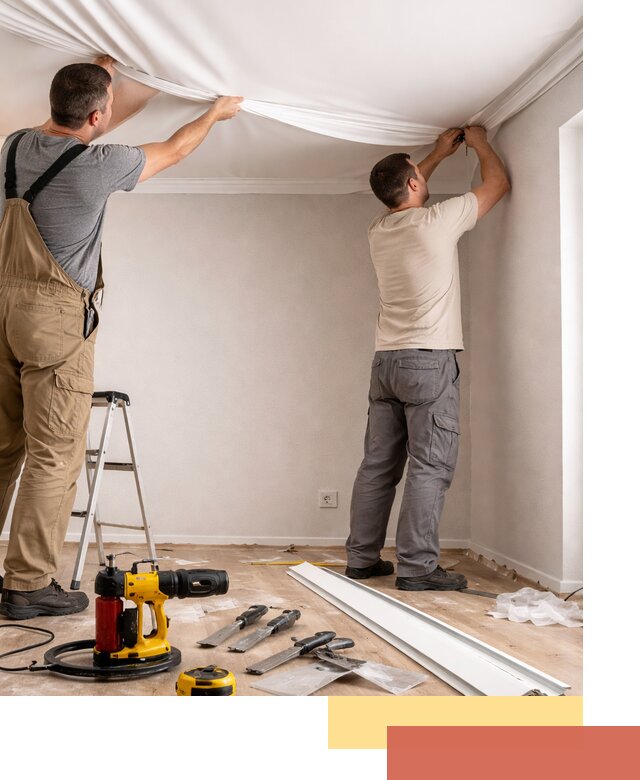 Монтаж ПВХ натяжного потолка в Удомле качественно и быстро