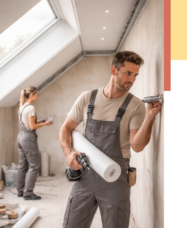 Монтаж натяжного потолка на мансарде в Удомле от 3636 руб. | ОТДЕЛОЧНИК-Дмл