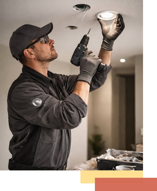 Установка точечных светильников в натяжной потолок в Удомле