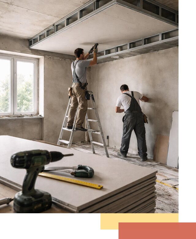 Двухуровневый потолок из гипсокартона в Удомле