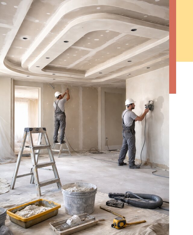 Многоуровневый потолок из гипсокартона в Удомле от 779 руб. под ключ | ОТДЕЛОЧНИК-Дмл