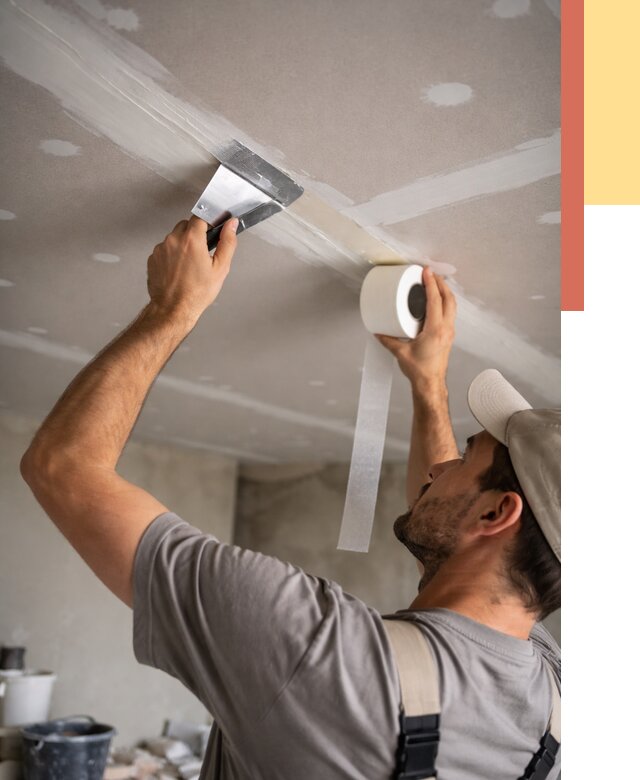 Обработка швов потолка ГКЛ в Удомле от 7792 руб. под ключ | ОТДЕЛОЧНИК-Дмл