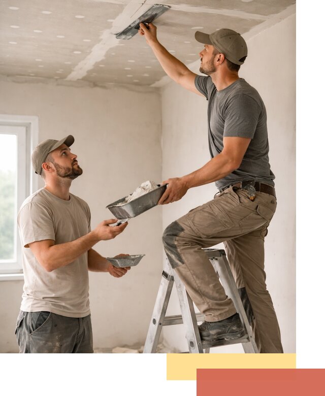 Шпаклевка потолка из гипсокартона в Удомле качественно и быстро