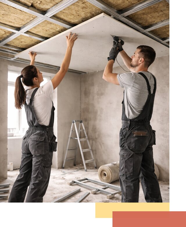 Звукоизоляция потолка из ГКЛ в Удомле профессионально и надежно