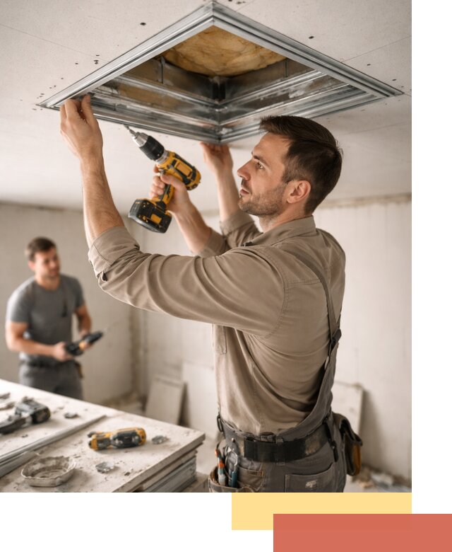 Монтаж люка в потолок из ГКЛ в Удомле