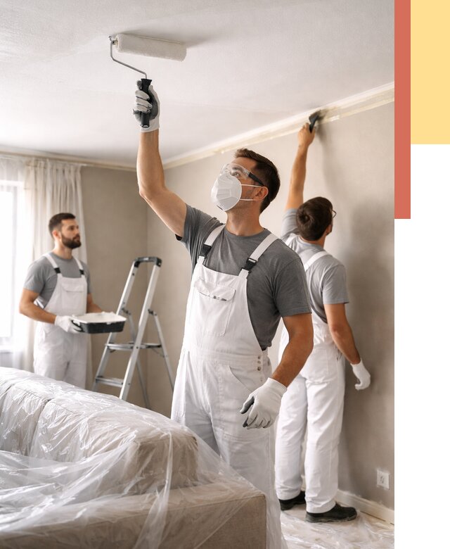 Покраска потолка водоэмельсионной краской в Удомле от 2286 руб/м² — услуги под ключ | ОТДЕЛОЧНИК-Дмл