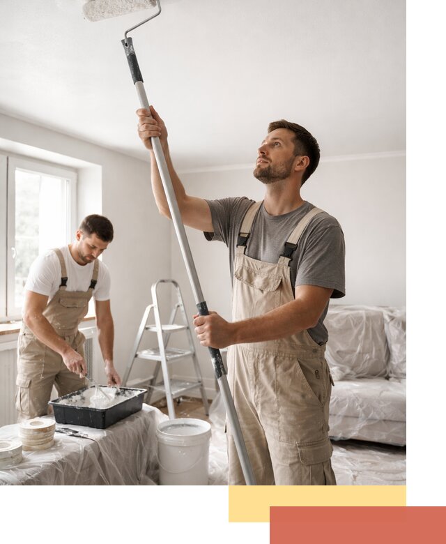 Покраска потолка водоэмульсионной краской в Удомле