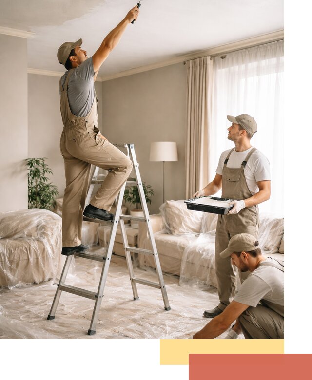 Покраска потолков акриловой краской в Удомле качественно и быстро