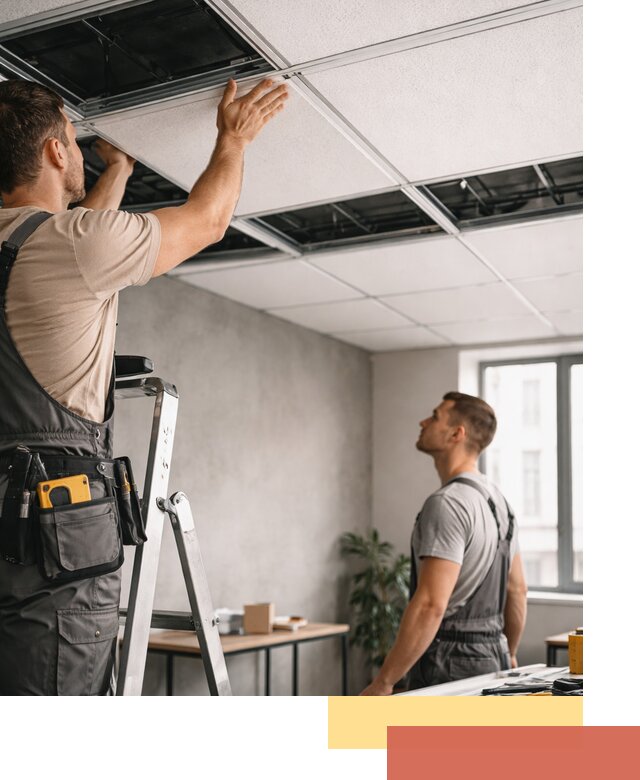 Монтаж потолочной плитки в Удомле качественно и в срок