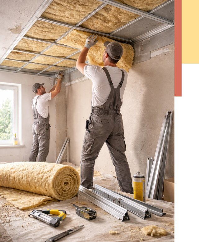 Утепление потолка в Удомле от 7480 руб/м2 — недорого, быстро, под ключ | ОТДЕЛОЧНИК-Дмл