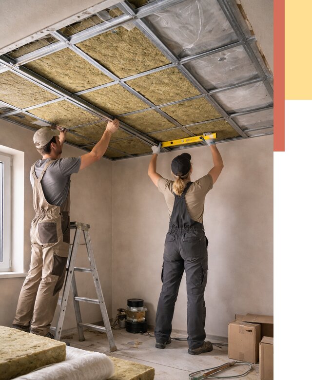 Шумоизоляция потолка в Удомле от 1299 руб. под ключ — услуги ОТДЕЛОЧНИК-Дмл